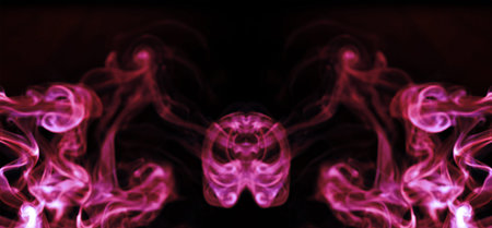 pink smoke in black background