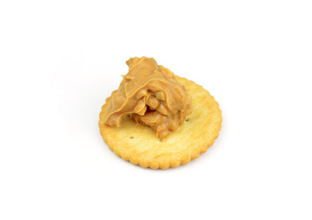 crackers on white background