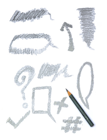 Pencil on white の写真素材