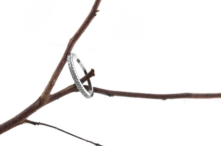 Diamond isolated on whiteの写真素材