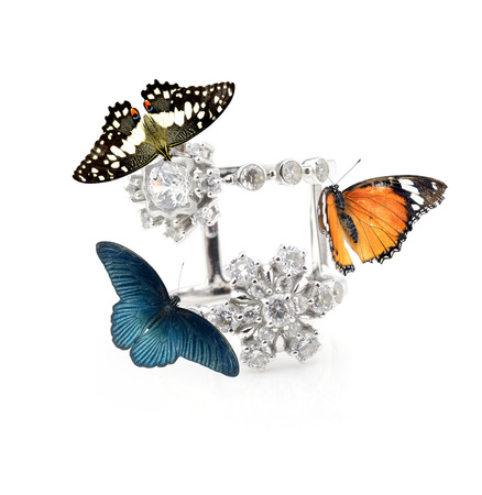 Diamond isolated on whiteの写真素材