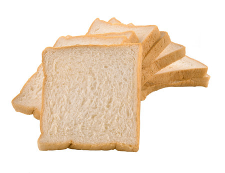 Bread isolated on white