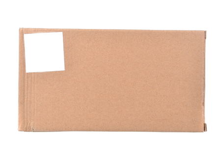 Brown carton box isolated on white background.の写真素材