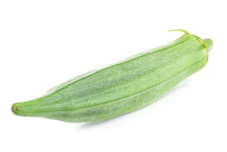  Okra Isolated on White Backgroundの写真素材