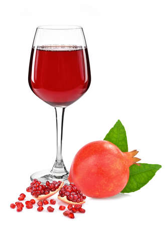 fruit pomegranate  isolated on white backgroundのeditorial素材