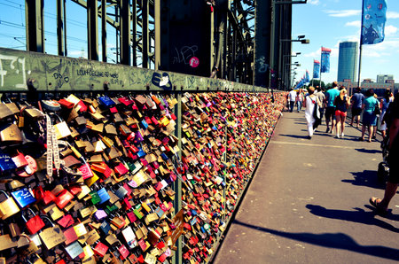 Detail of love locksのeditorial素材