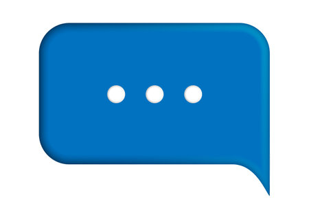 3d chat bubble icon vector illustration. stylze dialogue symbol Background isolated