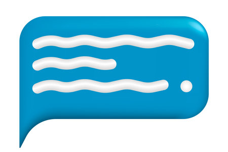 3D Realistic chat or online message vector illustrationのイラスト素材