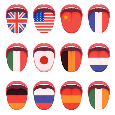 Illustration of different country flags.のイラスト素材