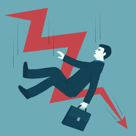 conceptual of a failure or money problem. Vector image