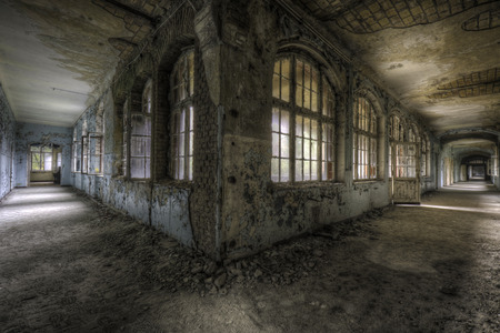 Corridor Junction in a sanitorium Germanyのeditorial素材