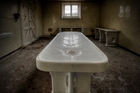Mourtuary Table form hospital in North of Englandのeditorial素材