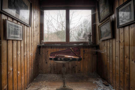 Violin by window Belguimのeditorial素材