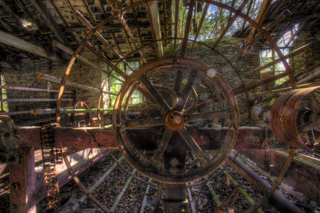 Broken wool mill in Wales