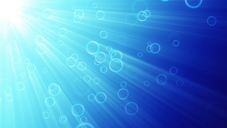 Abstract circular elements with shining light rays background suited for broadcast, commercials and...