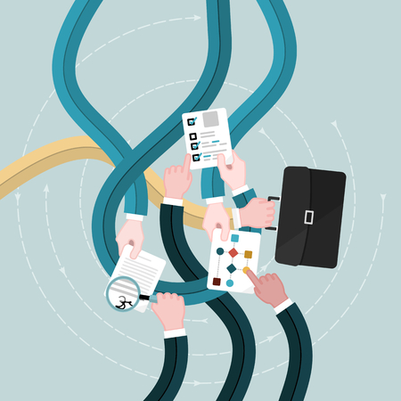 Business audit concept . Flat design vector illustrationのイラスト素材