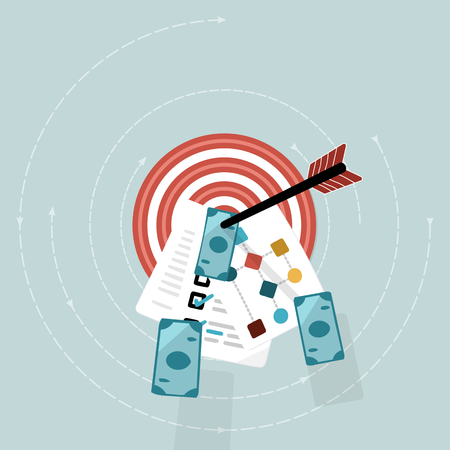 Business success concept . Flat design vector illustrationのイラスト素材