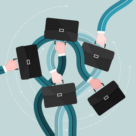 Complex business concept . Flat design vector illustrationのイラスト素材