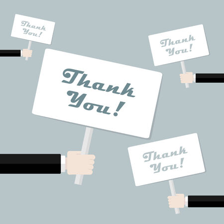 Banners with Thank you message vector illustrationのイラスト素材