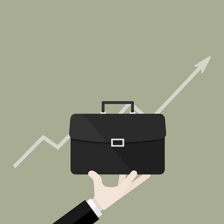 Business growth concept. Flat design web iconsのイラスト素材