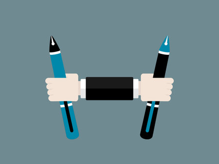 Flat design modern vector illustration concept of education with isolated pensのイラスト素材