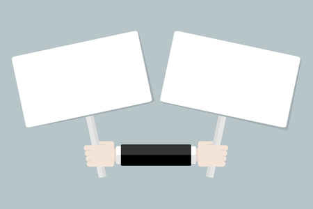 Flat design modern vector illustration concept of advertising with isolated bannersのイラスト素材