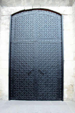 black iron door の写真素材