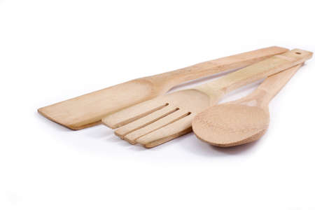 Wooden kitchen utensilsの写真素材
