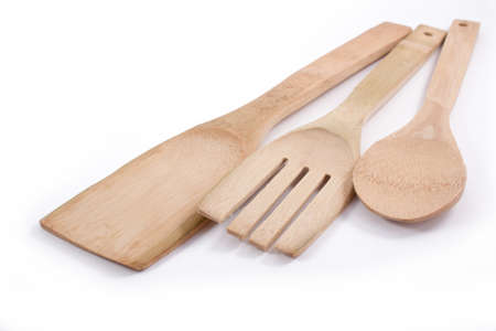 Wooden kitchen utensilsの写真素材