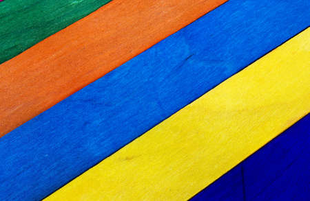 background of colorful wooden fenceの写真素材