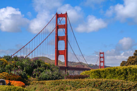 The famous Golden Gate Bridge of San Francisco, Californai USAの写真素材