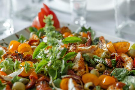 salad dish closeupの写真素材