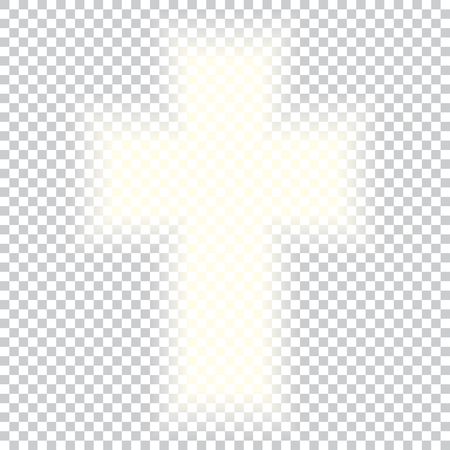 Shining Holy Cross on abstract background in grey white halftone modern bright art with blurred pattern background.のイラスト素材