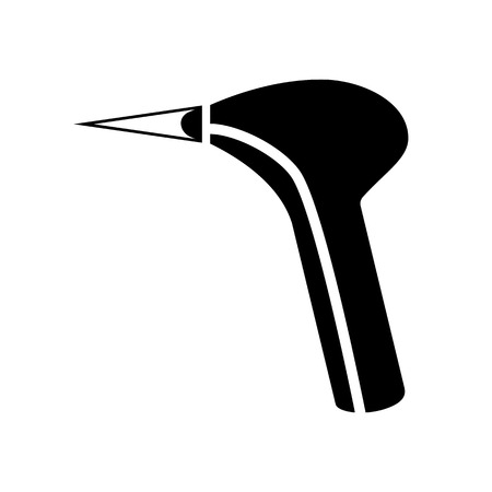 Skin Care. Pigmentation Remover. Intense laser Therapy. Rejuvenation, Anti-aging Procedures. Epilation and depilation. vector illustration. Black icon flat styleのイラスト素材