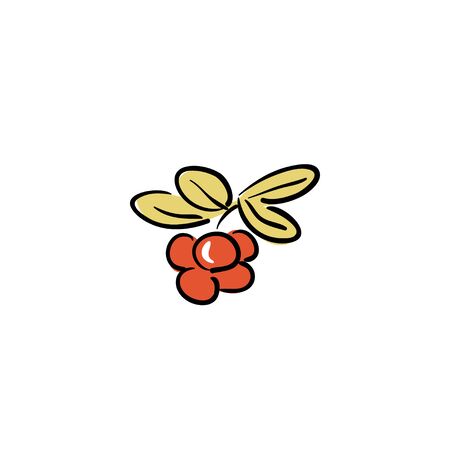 berry mix isolated on a white backgroundのイラスト素材
