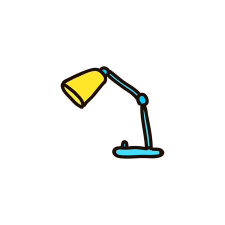 Desk lamp - flat style colored cartoon ink pen Icon vector illustration Vector illustrationのイラスト素材