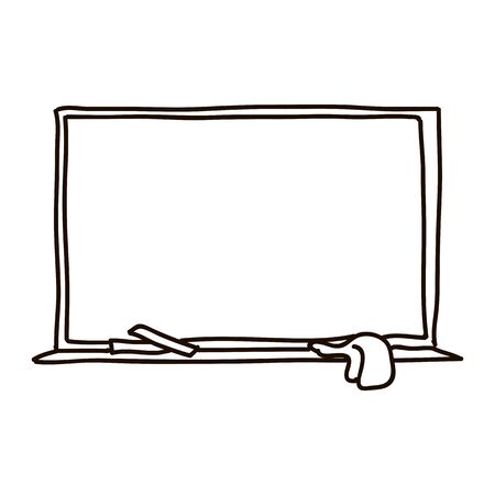 Vintage Chalkboard Isolated On White. Horizontal or Vertical alternative. cartoon ink pen Icon sketch style Vector illustration for webのイラスト素材