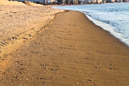 Lovely beach with lots of pebblesの写真素材