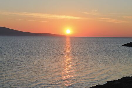 Wondreful sunrise that greets the day with warm rays and makes the day happyの写真素材