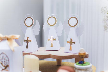 birthday decoration, cookies, sweets, cake, chocolate, cupcake, snacks, flowers, religion conceptの写真素材