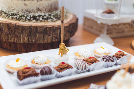 kids birthday decoration, cookies, sweets, cake, chocolate, cupcake, snacks, flowers, religion conceptの写真素材