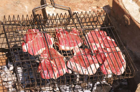 Raw Meat fresh ready to be grilled barbecue summerの写真素材