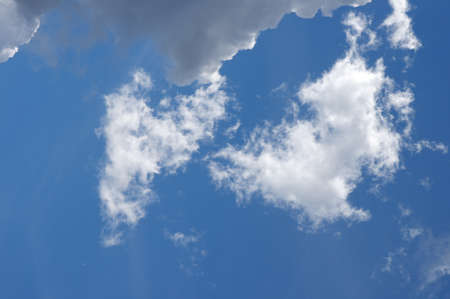 Blue Sky and Clouds Storm dark thunder cloudの写真素材
