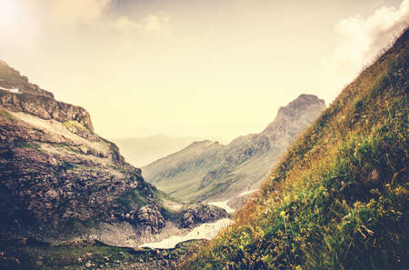Rocky Mountains Landscape Summer Travel scenic view in Abkhaziaの写真素材