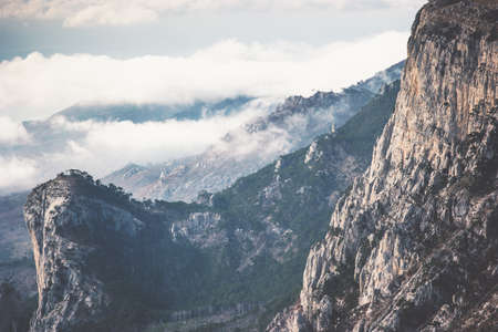 Rocky Mountains Landscape Travel aerial view serene sceneryの写真素材