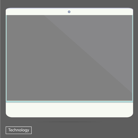 Transparent Smart TV Panel new Digital Television Computer Technology Futuristic concept creative design in vectorのイラスト素材