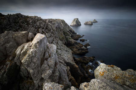 Cliffs of Pointe de Pen-Hir in Brittany, Franceの写真素材