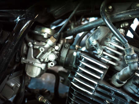 Motorcycle engine blockの写真素材