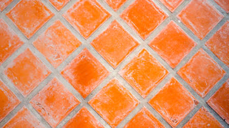 Red Square Tile Patternの写真素材