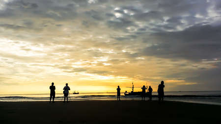 Early morning sunrise seaの写真素材